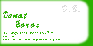 donat boros business card